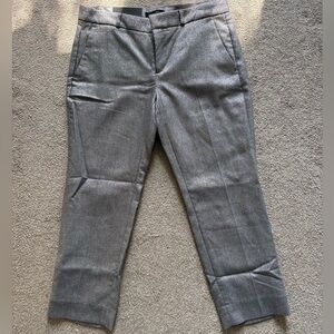 Banana Republic Silver Metallic Avery Ankle Pant